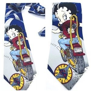 Vintage Betty Boo Tie Mens Biker Betty 4”x56”